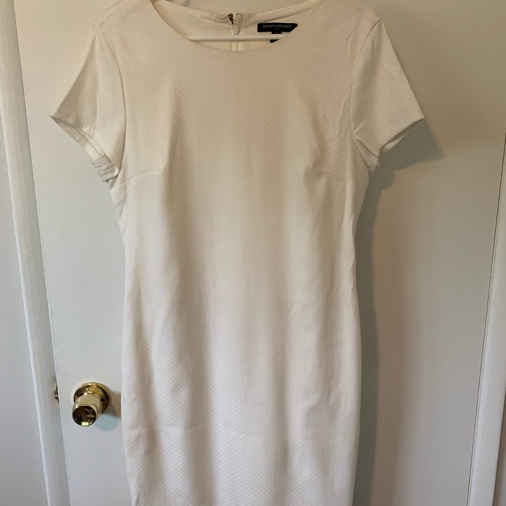 Banana Republic Sz 10 White Shell Dress